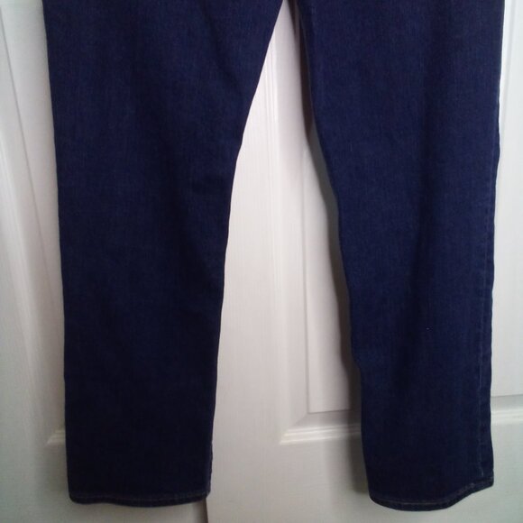 Lands' End Women's Straight Leg Jeans - Dark Blue - Picture 12 of 13